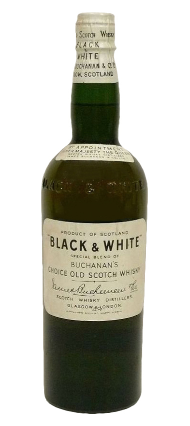 Black & White ~1970er - JBu - Blend, Queens Warrant, Tin cap, 75cl - 43%