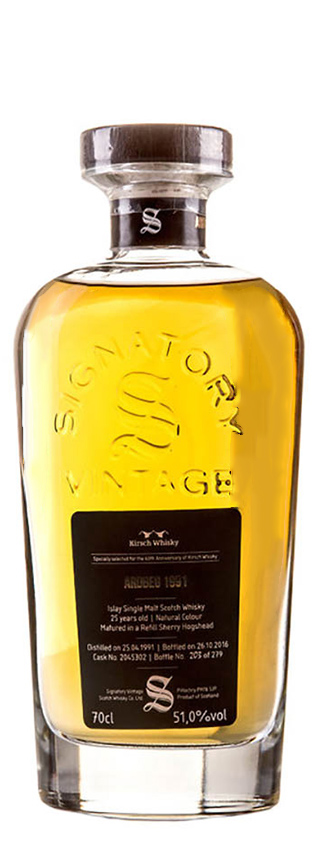 Ardbeg 25y - 91-16 - Sig - for 40th Anni. of Kirsch Whisky, Refill Sherry Hog. #2045302, 279btl - 51%