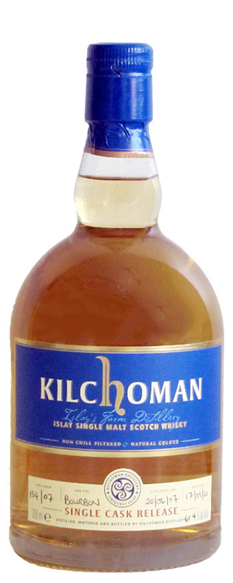 Kilchoman 3y - 07-10 - OB, Single Cask for Whiskyshow, Bourbon Cask 154, 250btl - 61,4%