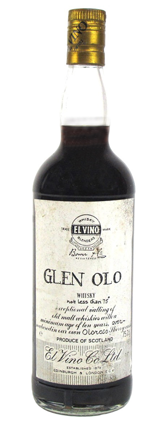 Glen Olo 10y ~1970er - El Vino Unblended Pure Malt, Oloroso Sherry Cask, 75,7cl - 43%