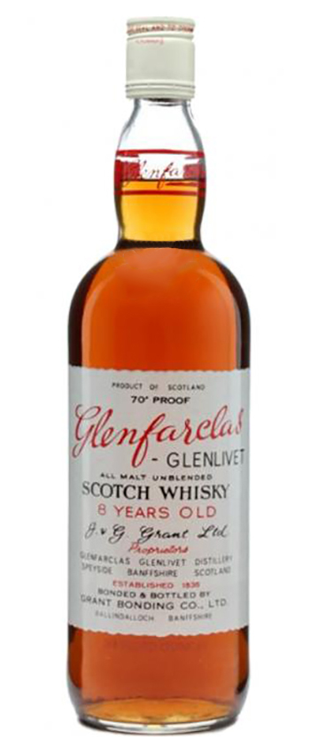 Glenfarclas 8y ~1970er - OB, All Malt Unblended Scotch Whisky, 70°Proof - 40%