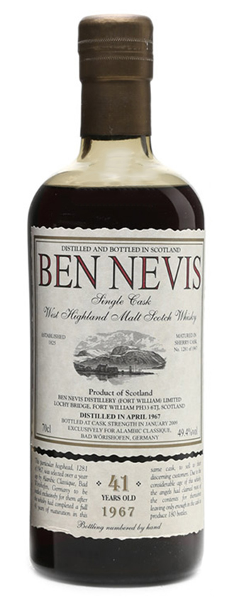 Ben Nevis 41y - 67-09 - OB, Sherry Hogshead, Single cask 1281, 180btl - 49,4%