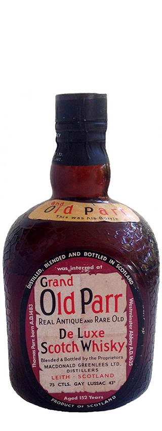 Old Parr ~1970er - OB, Blend, Grand Old Parr Deluxe, Real Antique And Rare Old, 75cl - 43%