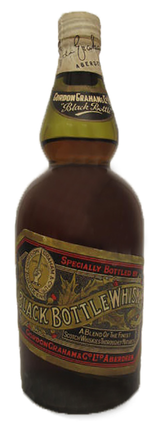 Black Bottle ~1950 - OB, Gordon Graham & Co, Scotch Whisky, white cap - 40%
