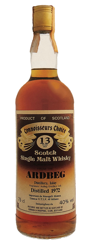Ardbeg 13y - 1972 - G&M for Meregalli, Connoisseurs Choice, brown label, 75cl - 40%