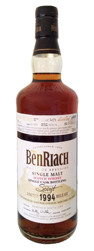 BenRiach 20y - 94-14 - OB for independentspirit.de, Peated, Oloroso Sherry Finish, Butt 806, 659btl - 54,6%
