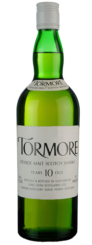 Tormore 10y ~1970er - OB, Speyside Malt Scotch Whisky, white screw cap, 26²/³ Fl.OZ., 70° PROOF - 40%