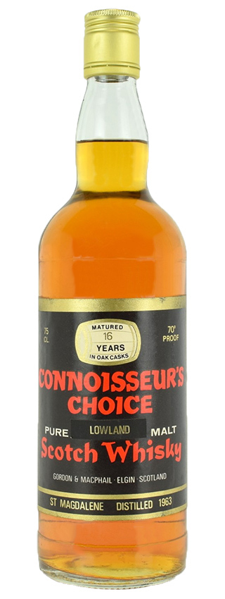St. Magdalene 16y - 1963 - G&M, Connoisseurs Choice, black label, red letters, 70°Proof, 75cl - 40%