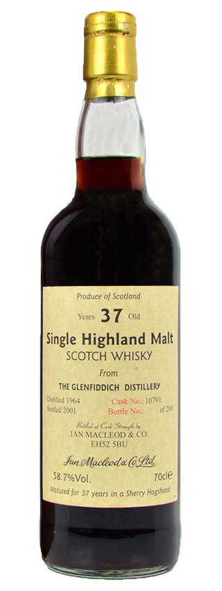 Glenfiddich 37y - 64-01 - IMacL, Sherry Hogshead, Cask 10791, 200btl - 58,7%