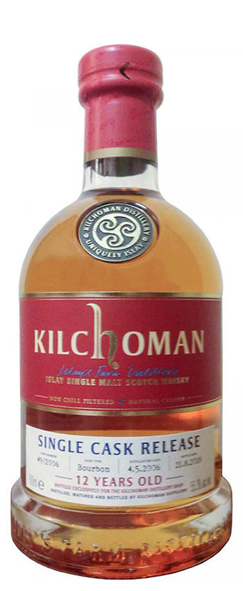 Kilchoman 12y - 06-18 - OB Distillery Shop Excl. Bourbon cask 49/2006, 207btl - 55,3%
