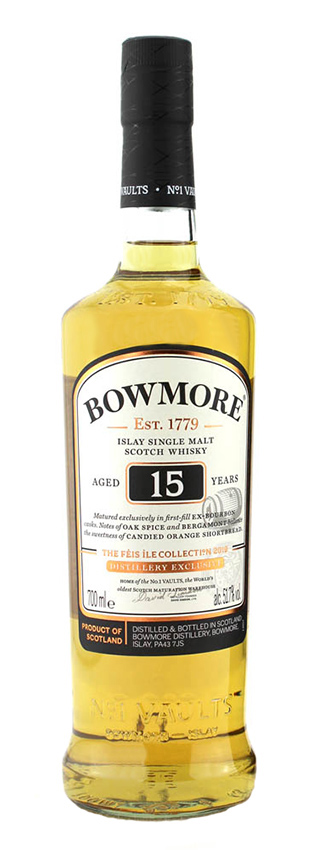 Bowmore 15y - 2019 - OB, Feis Ile Collection 2019, 1st Fill Bourbon, 3000btl - 51,7%