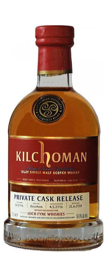 Kilchoman 12y - 06-18 - OB, for Loch Fyne Whiskies, Bourbon cask 36/2006, 228btl
