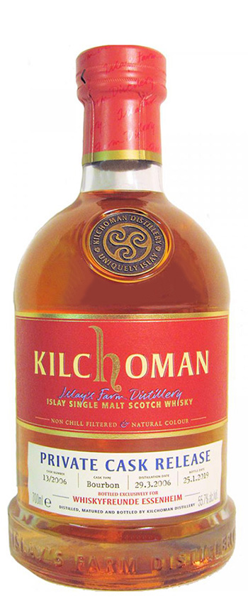 Kilchoman 12y - 06-19 - OB for Essenheim WF, Bourbon cask 13/2006, 228btl - 55,7%