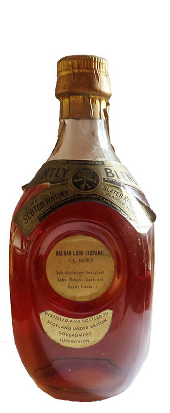 Huntly ~1940er - OB, Fine Old Scotch Whisky for Galban Lobo (Espania), 70°Proof - 40%
