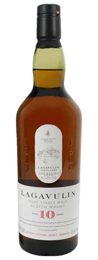 Lagavulin 10y - 2019 - OB for Travel Retail Excl, Rejuventated & Ex-Bourbon Casks - 43%