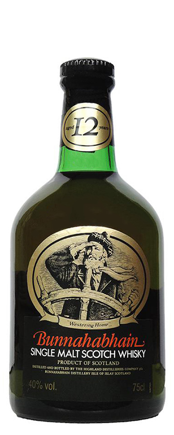 Bunnahabhain 12y ~1980 - OB, Old Bottle, 12y on golden neck label, 75cl - 40%