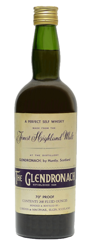 Glendronach ~1970er - G&M, Finest Highland Malt - A Perfect Self Whisky, green bottle, 75cl - 40%
