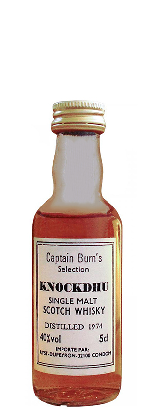 An Cnoc - Knockdhu 1974 - G&M for Ryst-Dupeyron, Captain Burn´s Selection, Mini - 40%