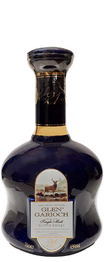 Glen Garioch 21y ~1991 - OB, Blue Ceramic Decanter, 70cl - 43%