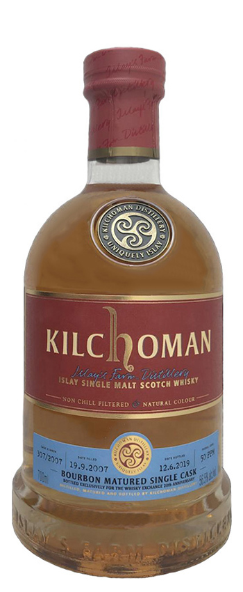 Kilchoman 11y - 07-19 - OB for TWE 20th Anniv. Bourbon cask 307/2007, 249btl - 56,9%