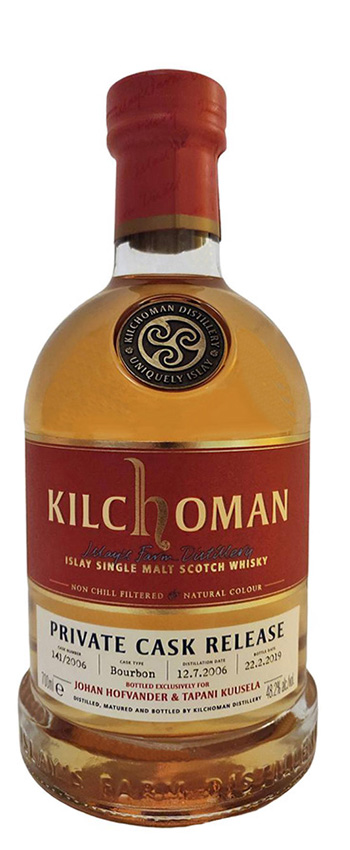Kilchoman 12y - 06-19 - OB for Avesta Whiskysällskap (S), Bourbon cask 141/2006, 183btl - 48,2%