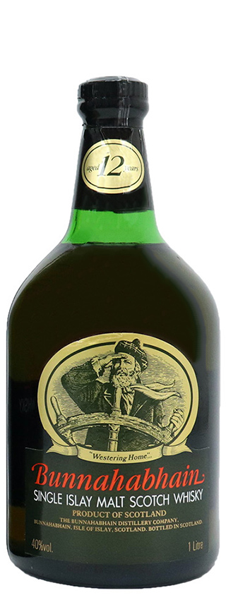 Bunnahabhain 12y ~1990 - OB, Old Bottle, 12yo on golden neck label, 1L - 40%
