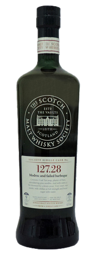 Port Charlotte 9y - 02-12 - SMWS, 127.28, "Modroc & failed barbeque", Refill Bourbon - 65,1%