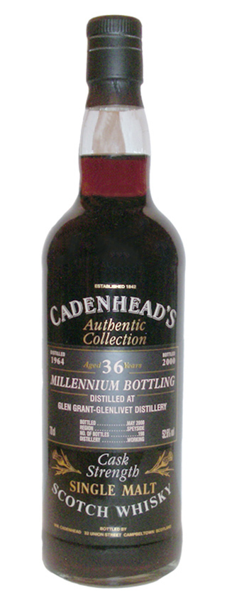 Glen Grant 36y - 64-00 - Cadenhead´s, Autentic Collection, Millenium 198btl - 52,6%