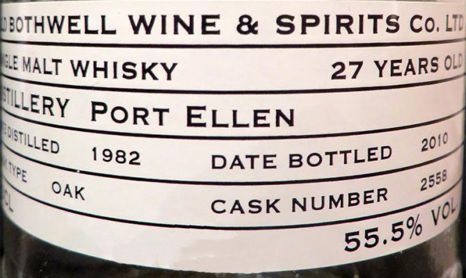 Port Ellen 27y - 82-10 - Old Bothwell, cask 2558 - 55,5%
