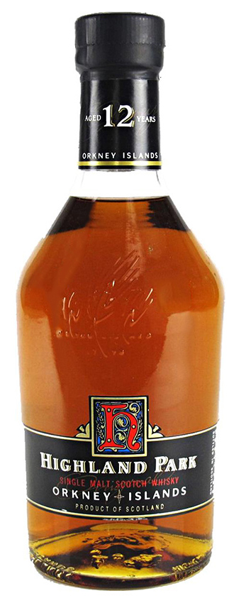 Highland Park 12y ~1990 - OB, Dumpy, short black label & sunset, 75cl - 40%