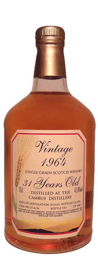 Cambus 31y - 64-96 - Signatory, Vintage Collection, Dumpy, Oak casks 25+26 448btl - 43,8%